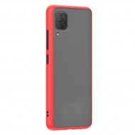 Husa spate Button Case pentru Huawei P40 Lite - Rosu / Negru