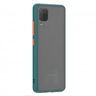 Husa spate Button Case pentru Huawei P40 Lite - Turcoaz / Portocaliu