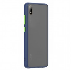 Husa spate Button Case pentru Huawei Y5 2019 - Albastru / Verde
