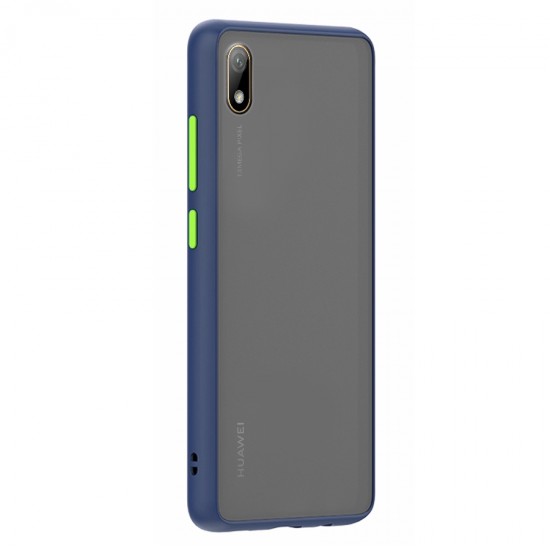 Husa spate Button Case pentru Huawei Y5 2019 - Albastru / Verde