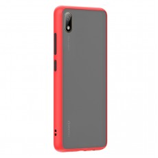 Husa spate Button Case pentru Huawei Y5 2019 - Rosu / Negru
