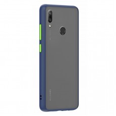 Husa spate Button Case pentru Huawei Y7 Prime 2019 - Albastru / Verde Husa spate Button Case pentru Huawei Y7 Prime 2019 - Albastru / Verde