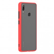 Husa spate Button Case pentru Huawei Y7 Prime 2019 - Rosu / Negru Husa spate Button Case pentru Huawei Y7 Prime 2019 - Rosu / Negru