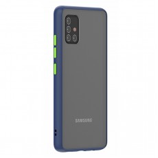 Husa spate Button Case pentru Samsung Galaxy A51 - Albastru / Verde Husa spate Button Case pentru Samsung Galaxy A51 - Albastru / Verde