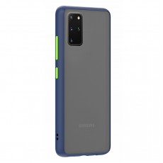 Husa spate Button Case pentru Samsung Galaxy S20+ - Albastru / Verde