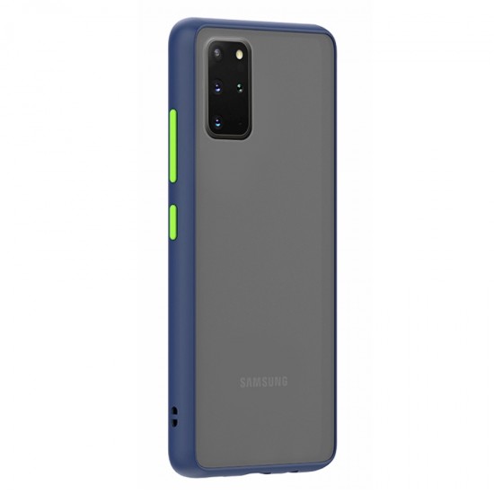 Husa spate Button Case pentru Samsung Galaxy S20+ - Albastru / Verde