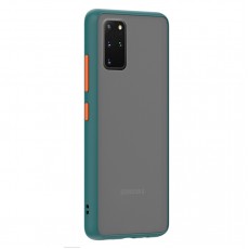 Husa spate Button Case pentru Samsung Galaxy S20+ - Turcoaz / Portocaliu