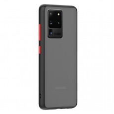 Husa spate Button Case pentru Samsung Galaxy S20 Ultra - Negru / Rosu