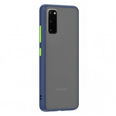 Husa spate Button Case pentru Samsung Galaxy S20 - Albastru / Verde
