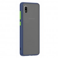 Husa spate Button Case pentru Samsung Galaxy A10 - Albastru / Verde Husa spate Button Case pentru Samsung Galaxy A10 - Albastru / Verde