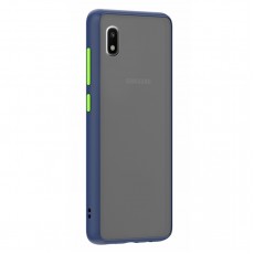 Husa spate Button Case pentru Samsung Galaxy A10 - Albastru / Verde Husa spate Button Case pentru Samsung Galaxy A10 - Albastru / Verde