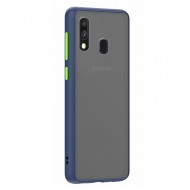 Husa spate Button Case pentru Samsung Galaxy A20e - Albastru / Verde Husa spate Button Case pentru Samsung Galaxy A20e - Albastru / Verde