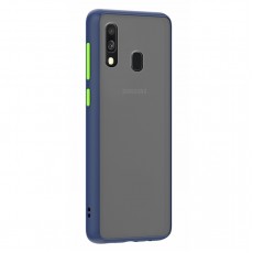 Husa spate Button Case pentru Samsung Galaxy A20e - Albastru / Verde Husa spate Button Case pentru Samsung Galaxy A20e - Albastru / Verde