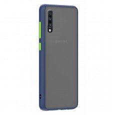 Husa spate Button Case pentru Samsung Galaxy A50 - Albastru / Verde Husa spate Button Case pentru Samsung Galaxy A50 - Albastru / Verde