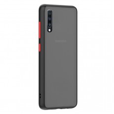 Husa spate Button Case pentru Samsung Galaxy A50 - Negru / Rosu Husa spate Button Case pentru Samsung Galaxy A50 - Negru / Rosu