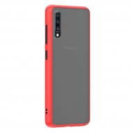 Husa spate Button Case pentru Samsung Galaxy A50 - Rosu / Negru Husa spate Button Case pentru Samsung Galaxy A50 - Rosu / Negru