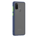 Husa spate Button Case pentru Samsung Galaxy M21 - Albastru / Verde