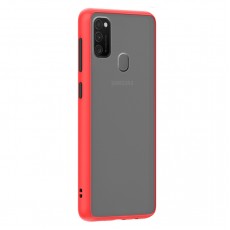 Husa spate Button Case pentru Samsung Galaxy M30S - Rosu / Negru