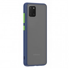 Husa spate Button Case pentru Samsung Galaxy Note 10 Lite - Albastru / Verde Husa spate Button Case pentru Samsung Galaxy Note 10 Lite - Albastru / Verde