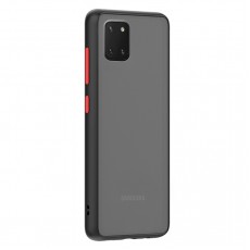 Husa spate Button Case pentru Samsung Galaxy Note 10 Lite - Negru / Rosu Husa spate Button Case pentru Samsung Galaxy Note 10 Lite - Negru / Rosu