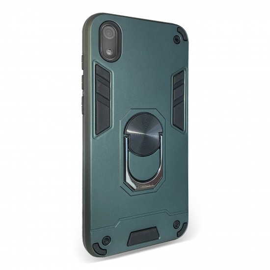 Husa spate pentru Huawei P40 Lite E - Hybrid Case Stand Vernil Inchis
