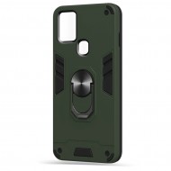 Husa spate Hybrid Case Stand pentru Samsung Galaxy A21s - Army