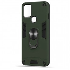 Husa spate Hybrid Case Stand pentru Samsung Galaxy A21s - Army