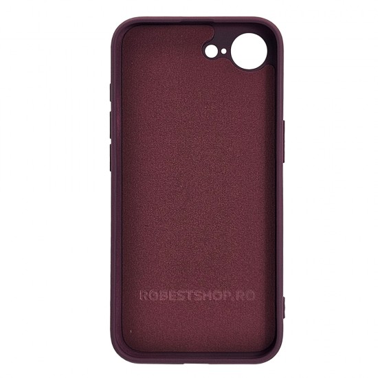 Husa spate pentru iPhone 16e Silicon Line - Grena