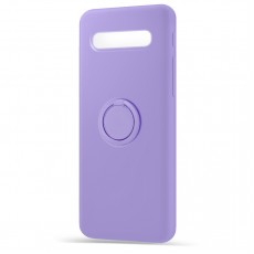 Husa Spate Silicon Ring pentru Samsung S10+ - Albastru Husa Spate Silicon Ring pentru Samsung S10+ - Albastru