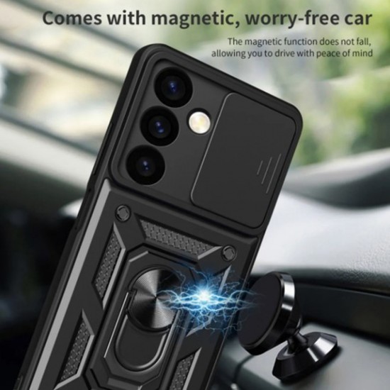 Husa spate pentru Samsung Galaxy A56 5G Techsuit Case Slide - Negru