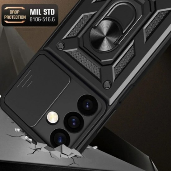 Husa spate pentru Samsung Galaxy A56 5G Techsuit Case Slide - Negru