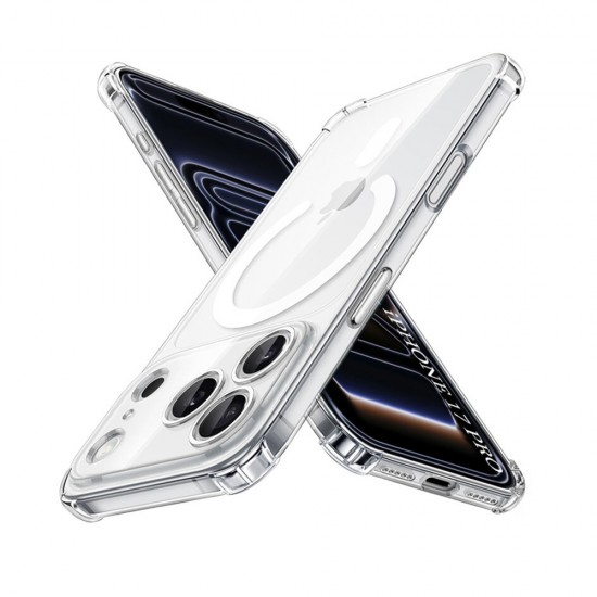 Husa spate pentru iPhone 17 Pro Max Techsuit Shockproof Magsafe - Transparent