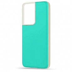 Husa spate WOOP Case pentru Samsung Galaxy S21 Ultra - Turcoaz