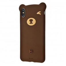 Husa spate Baseus "Bear Silicone Case" pentru Apple iPhone XR Maro