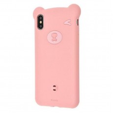 Husa spate Baseus "Bear Silicone Case" pentru Apple iPhone XR Roz