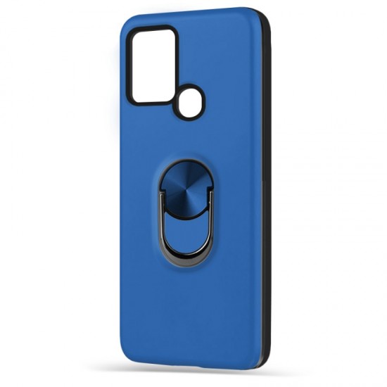 Husa spate WOOP Ring Case pentru Samsung Galaxy A21s - Albastru