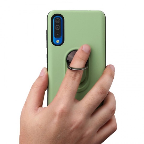 Husa spate WOOP Ring Case pentru Samsung Galaxy A11 - Verde
