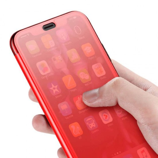 Husa Flip Case Baseus Touchable Case pentru Apple iPhone XS Rosu