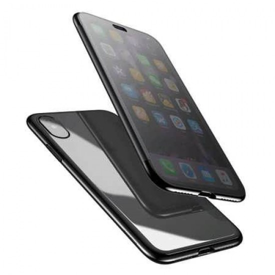 Husa Flip Case Baseus Touchable Case pentru Apple iPhone XS Negru