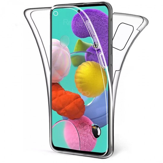 Husa Full transparenta Double Case pentru Samsung A21s