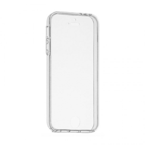 Husa Full transparenta Double Case pentru iPhone SE 2020