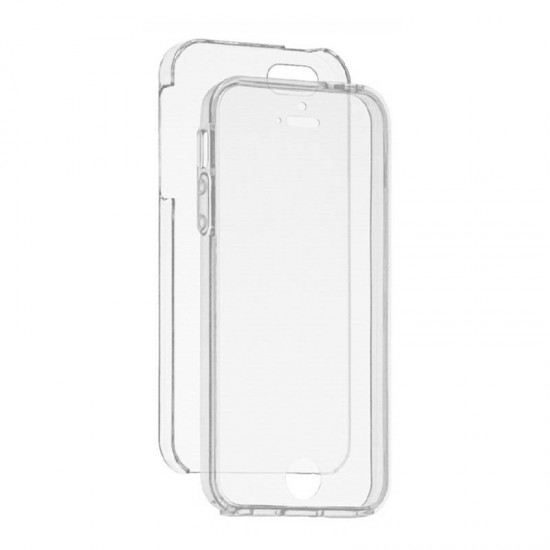 Husa Full transparenta Double Case pentru iPhone SE 2020