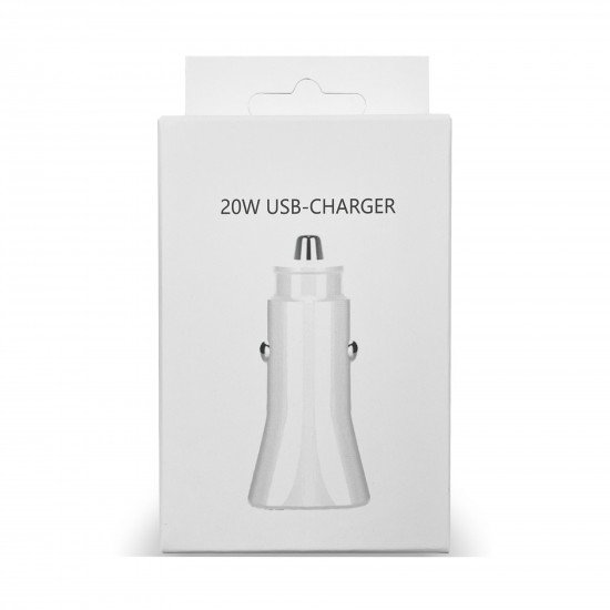 Incarcator auto USB - C 20W - Alb