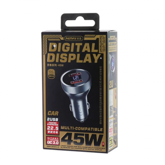 Incarcator auto universal REMAX  - 2 x USB-A 45W