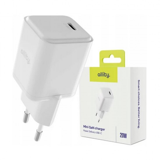 Incarcator Allity Type C 20W - Alb