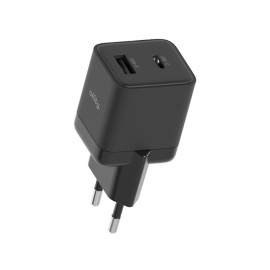 Incarcator Allity Type-C Plus USB-A 30W - Negru