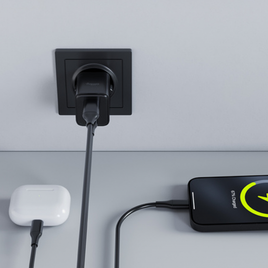 Incarcator Allity Type-C Plus USB-A 30W - Negru