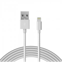 Cablu date / incarcare Lightning Fast Charge Rezistent Snur Alb