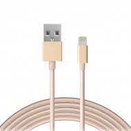 Cablu date / incarcare Lightning Fast Charge Rezistent Snur Gold Cablu date / incarcare Lightning Fast Charge Rezistent Snur Gold