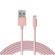 Cablu date / incarcare Lightning Fast Charge Rezistent Snur Roz Cablu date / incarcare Lightning Fast Charge Rezistent Snur Roz
